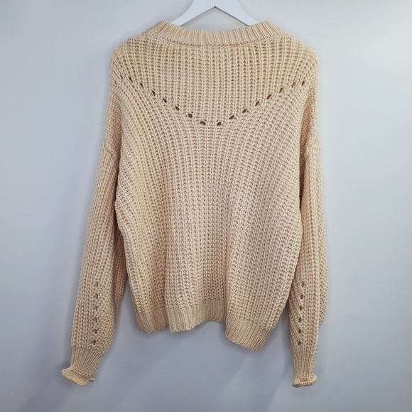 Elodie Open Stitch Pullover Sweater Chunky Cable - Picture 4 of 7